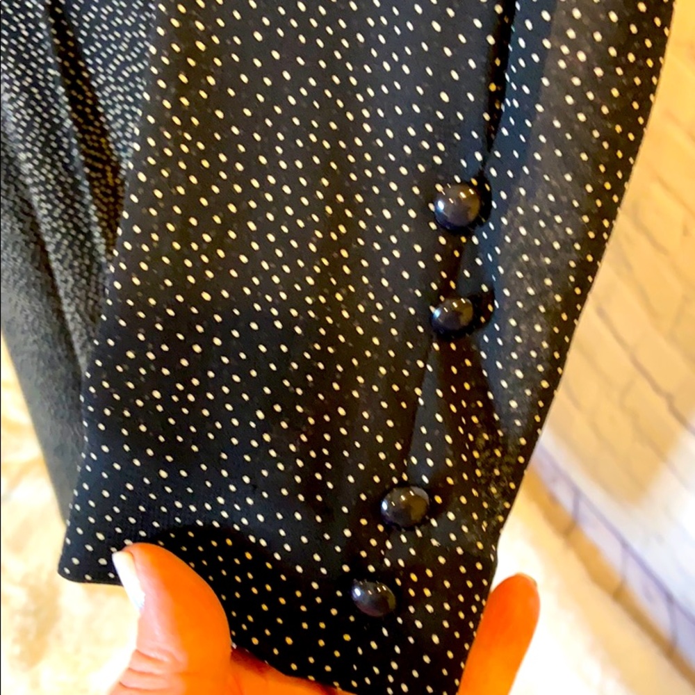 Liz Claiborne Black Polka Dot Dress - Picture 5 of 13